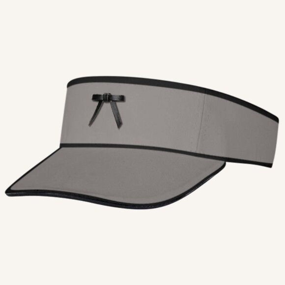 M.A.M.A. Bow Collection - Women's Visor Hat | Gray & Black - Picture 1 of 1
